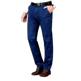 Pantalones vaqueros gruesos de negocios de invierno